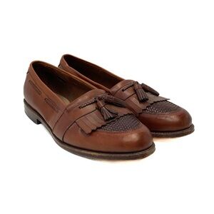 Allen Edmonds Men Cody Tassel Loafers Size 15 D Brown Genuine Leather Classic